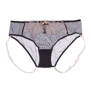 Cosabella LAmour Mesh Bikini Panty Pink Polka Dots and Flowers